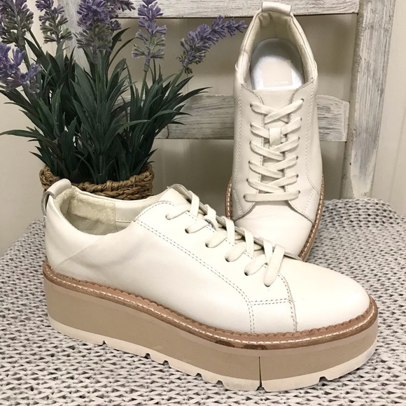 Dolce Vita White and Tan Platform Shoes - Picture 4 of 16